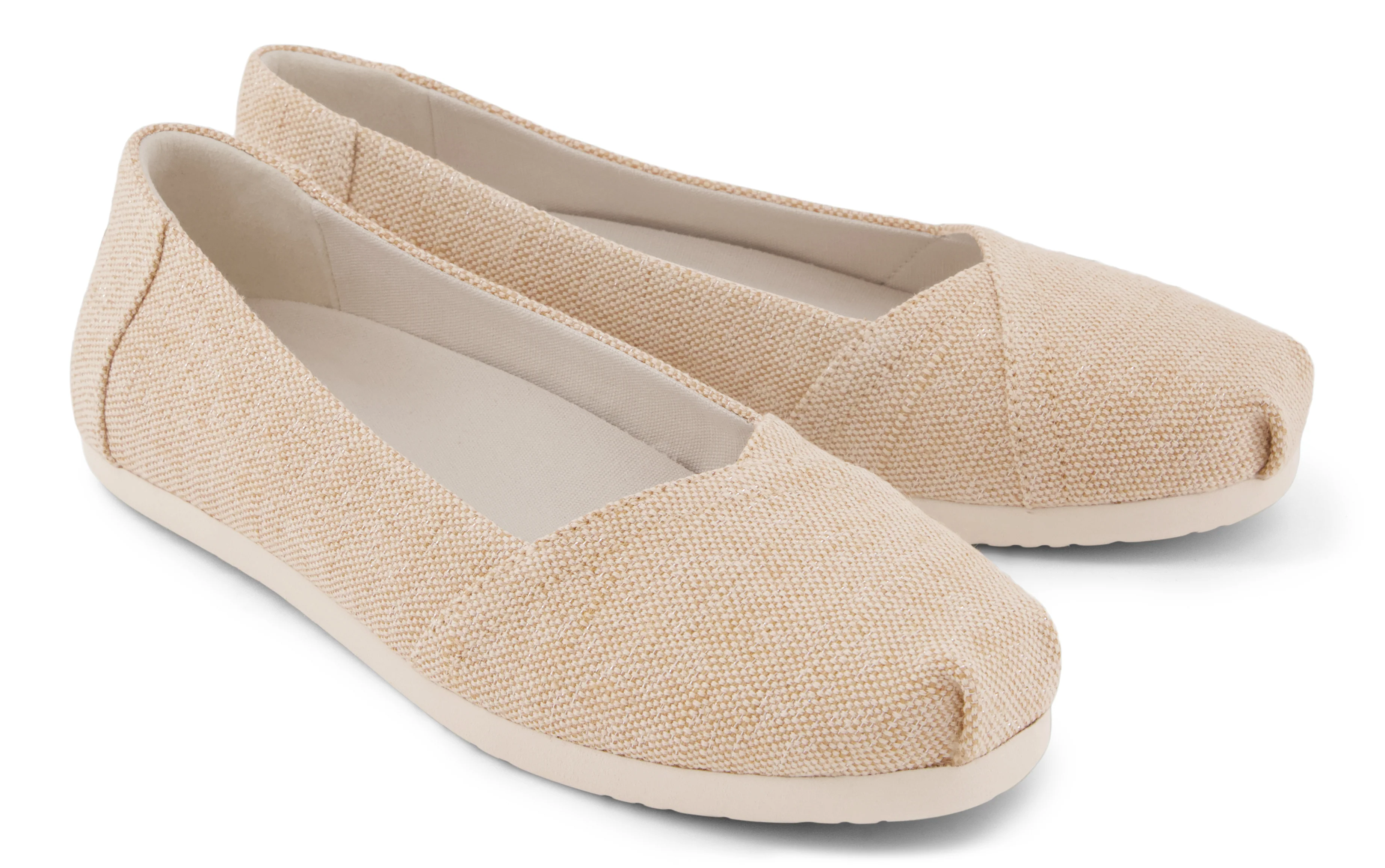 Alpargata Ballet Flat - Champagne Sparkle Woven - Image 3