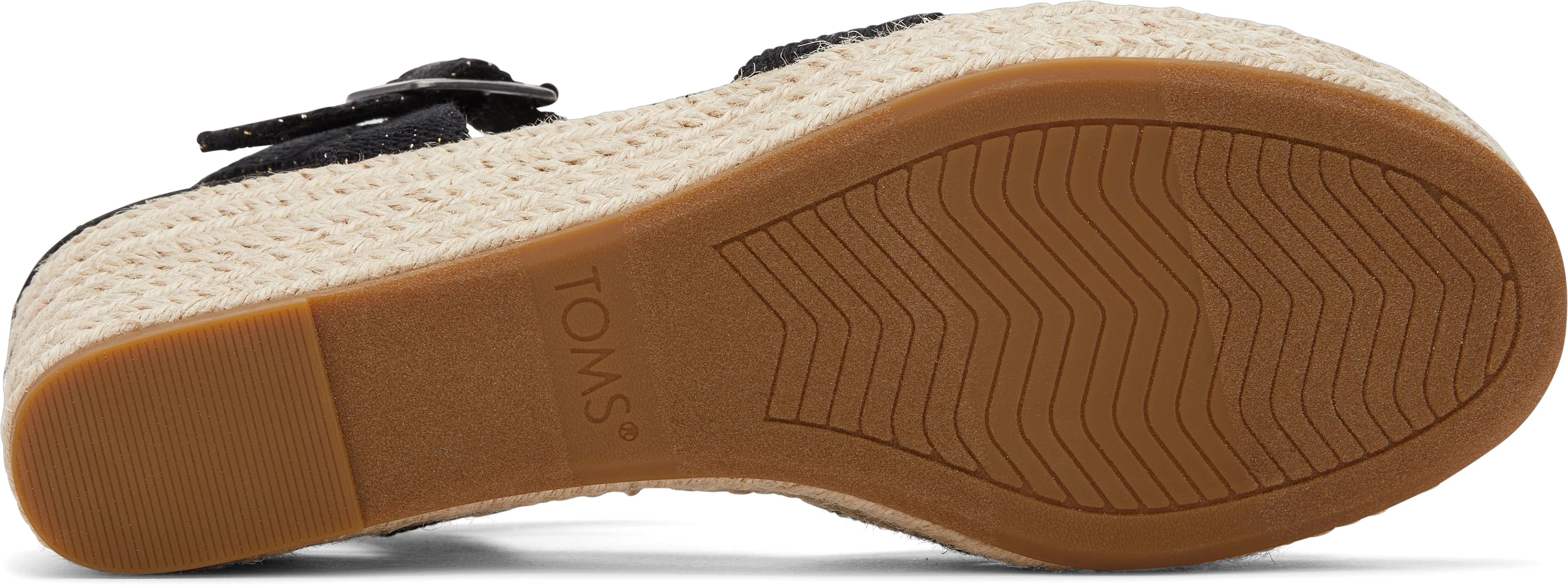 Audrey Espadrille Sandal - Black Metallic Linen Stripe - Image 7