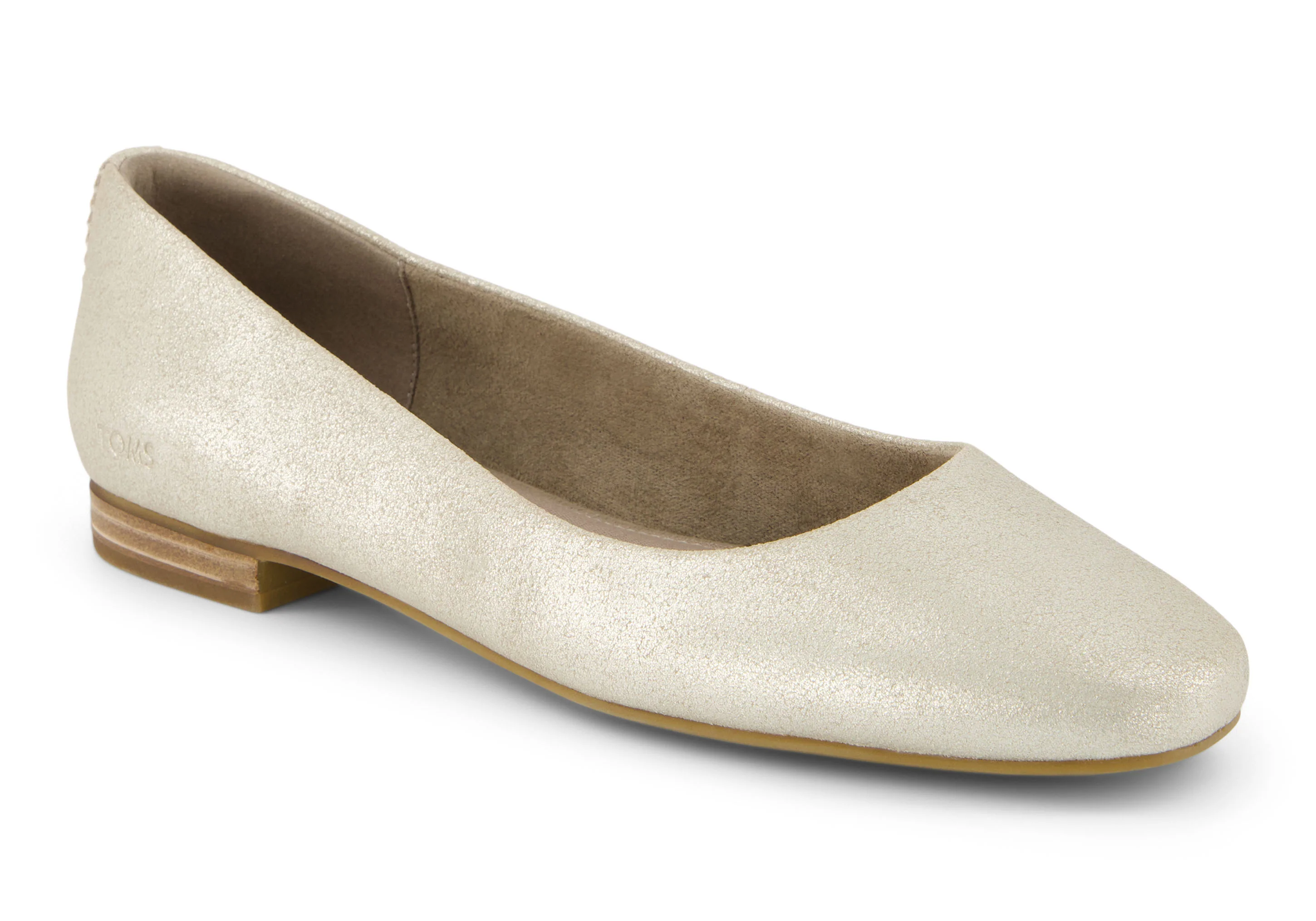 Briella Ballet Flat - Champagne Metallic Suede - Image 3