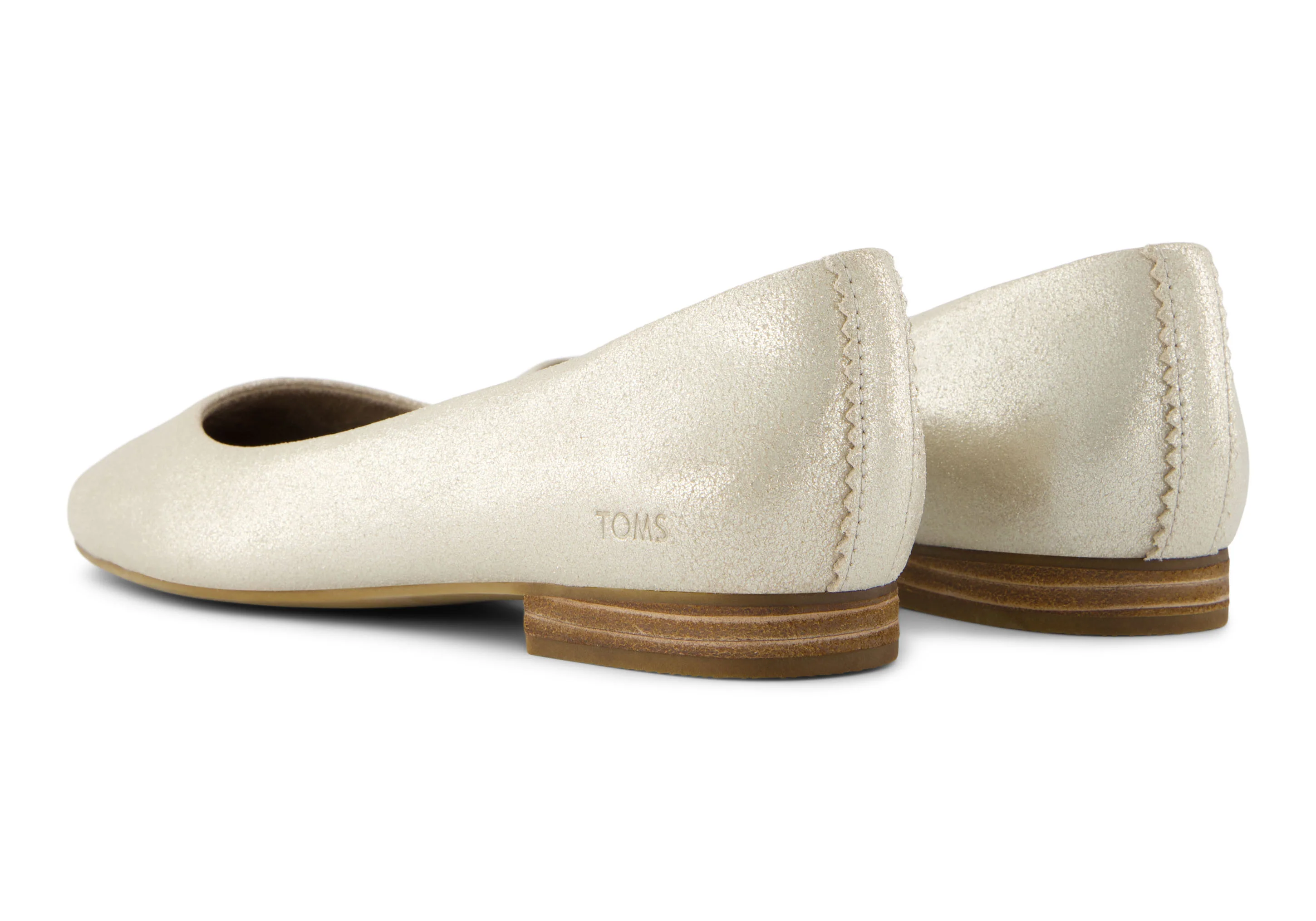 Briella Ballet Flat - Champagne Metallic Suede - Image 4