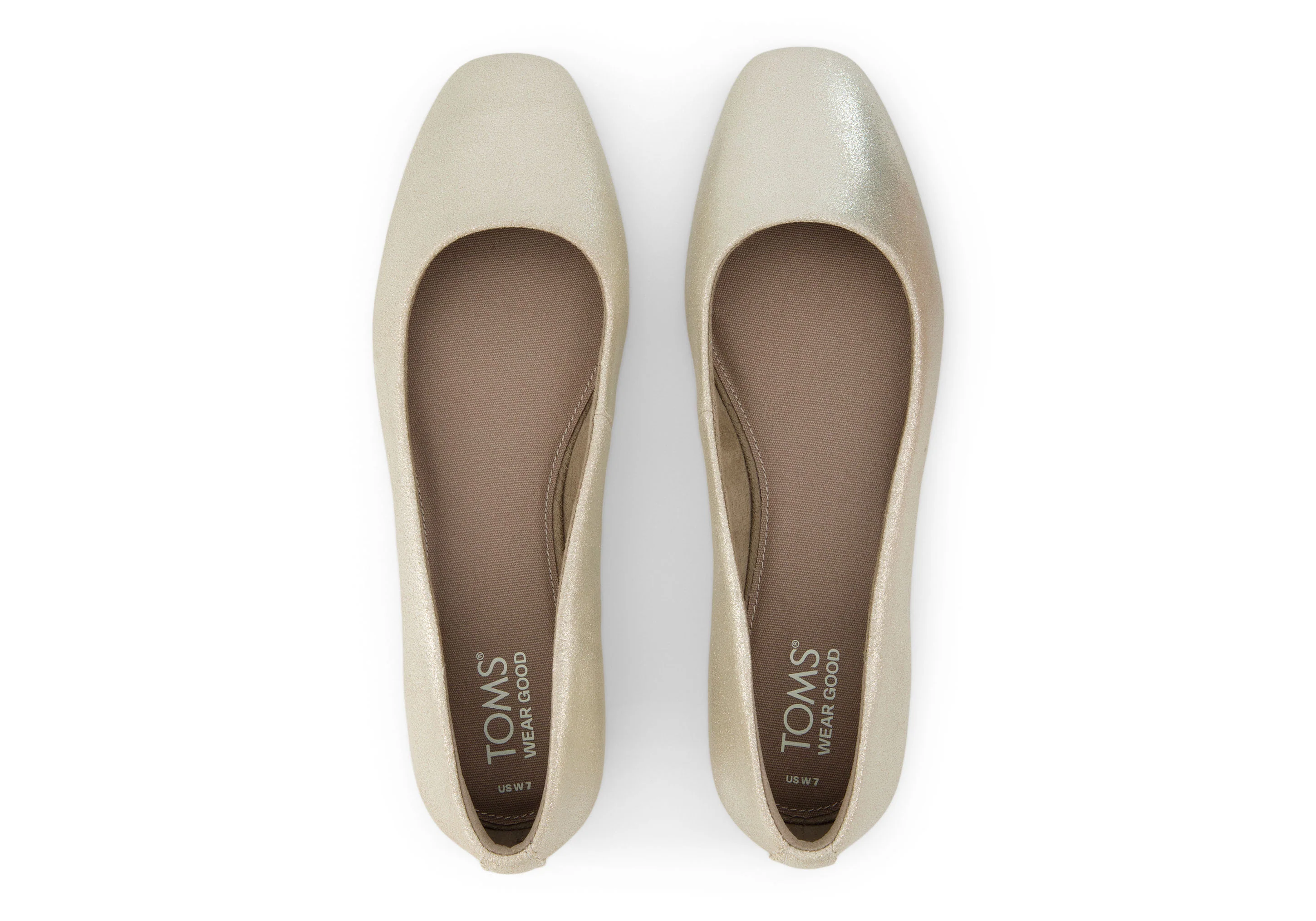 Briella Ballet Flat - Champagne Metallic Suede - Image 5