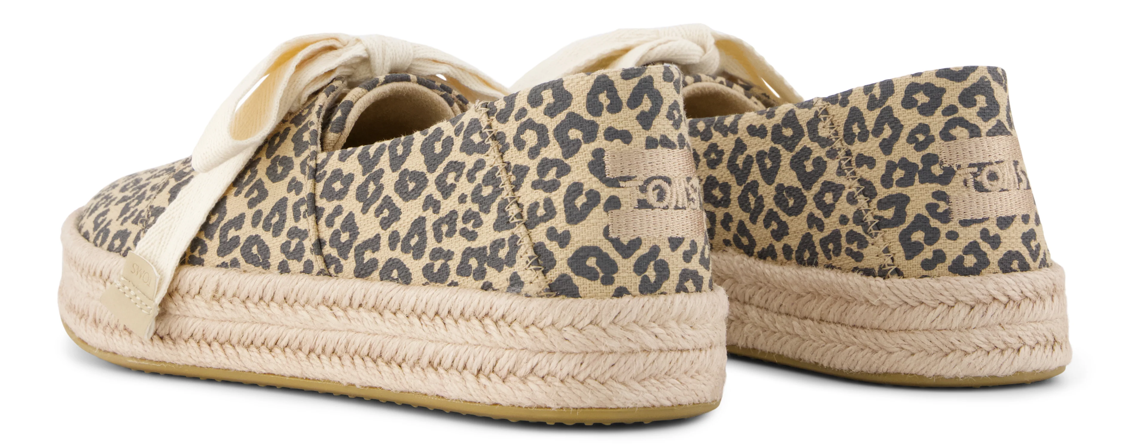Carolina Lace-Up Espadrille - Oatmeal Leopard Spots - Image 3