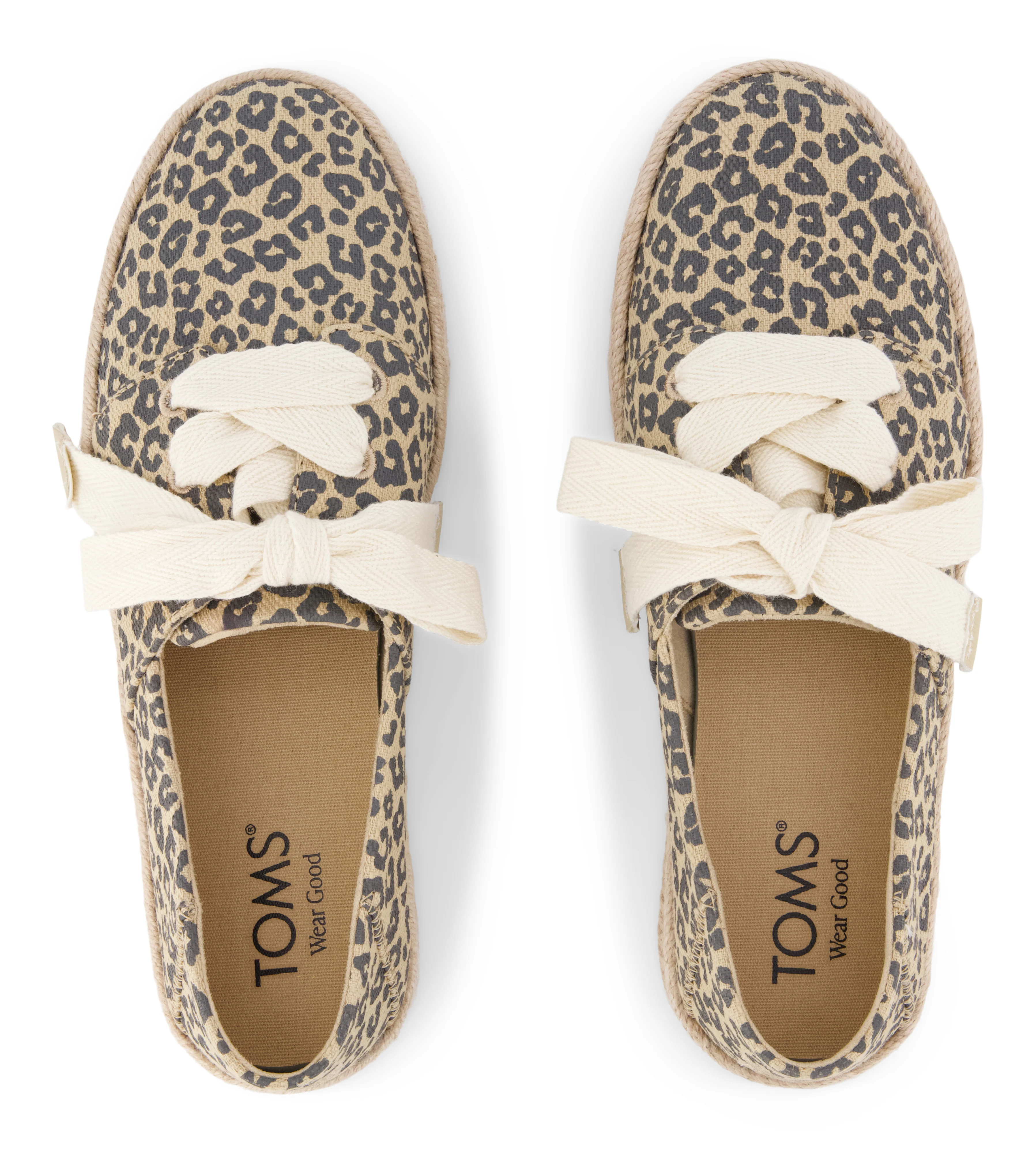 Carolina Lace-Up Espadrille - Oatmeal Leopard Spots - Image 5