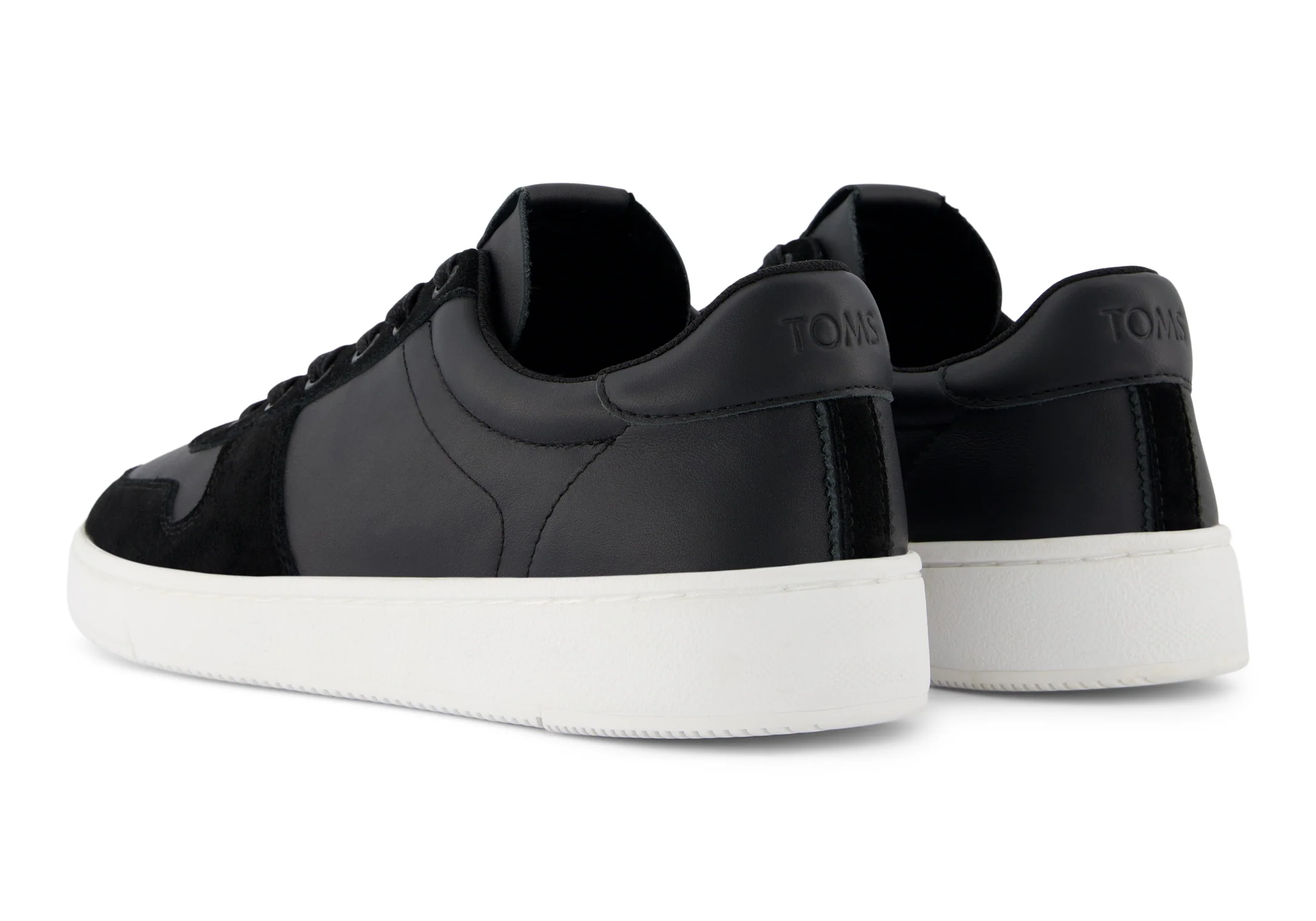 TRVL Lite Court Sneaker - Black Leather/Suede - Image 4