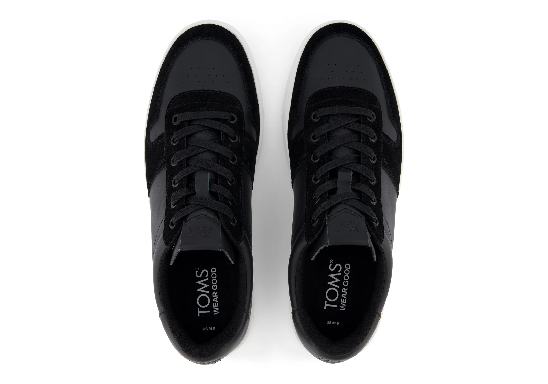 TRVL Lite Court Sneaker - Black Leather/Suede - Image 5