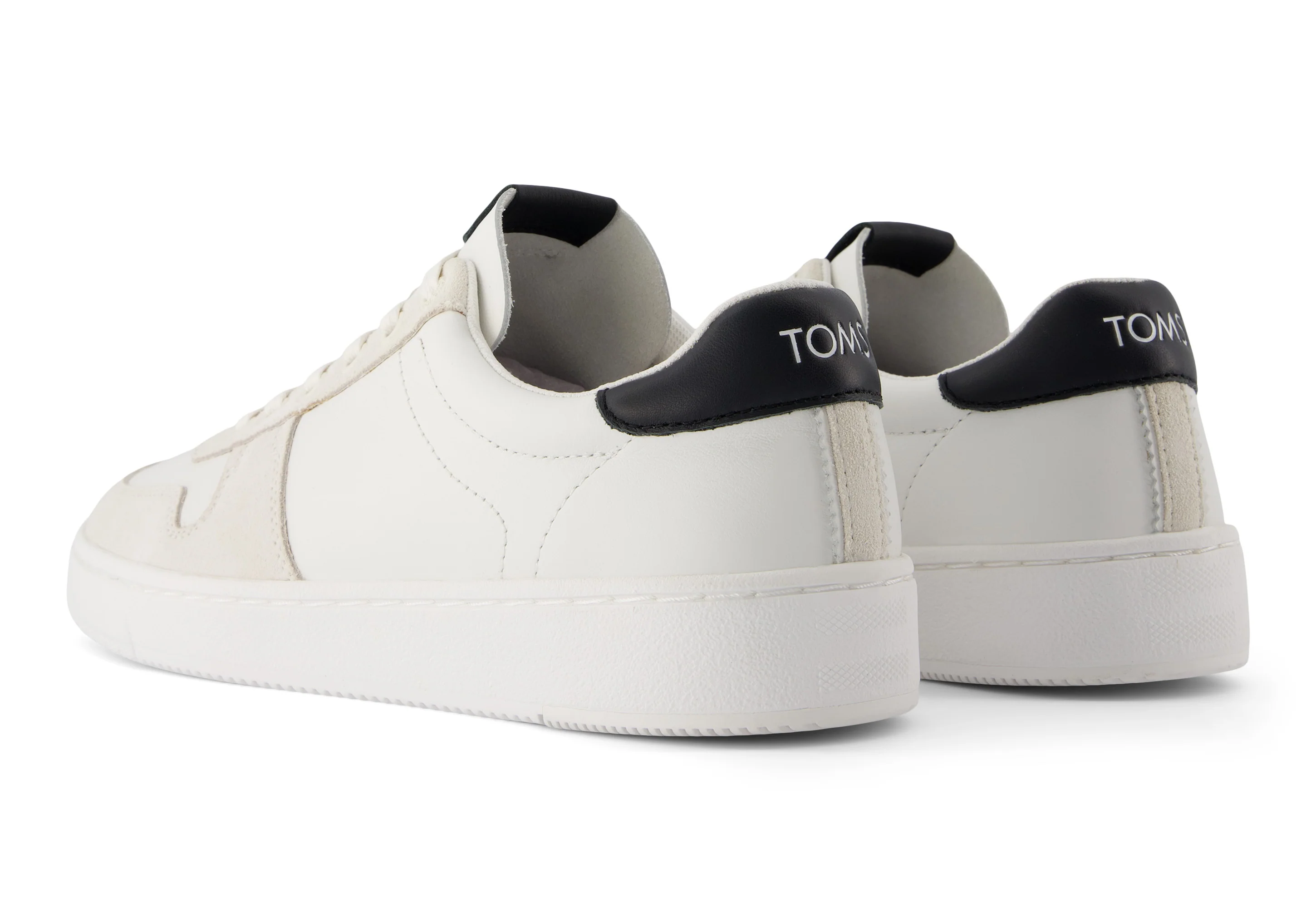 TRVL Lite Court Sneaker - White/Black Leather/Suede - Image 4