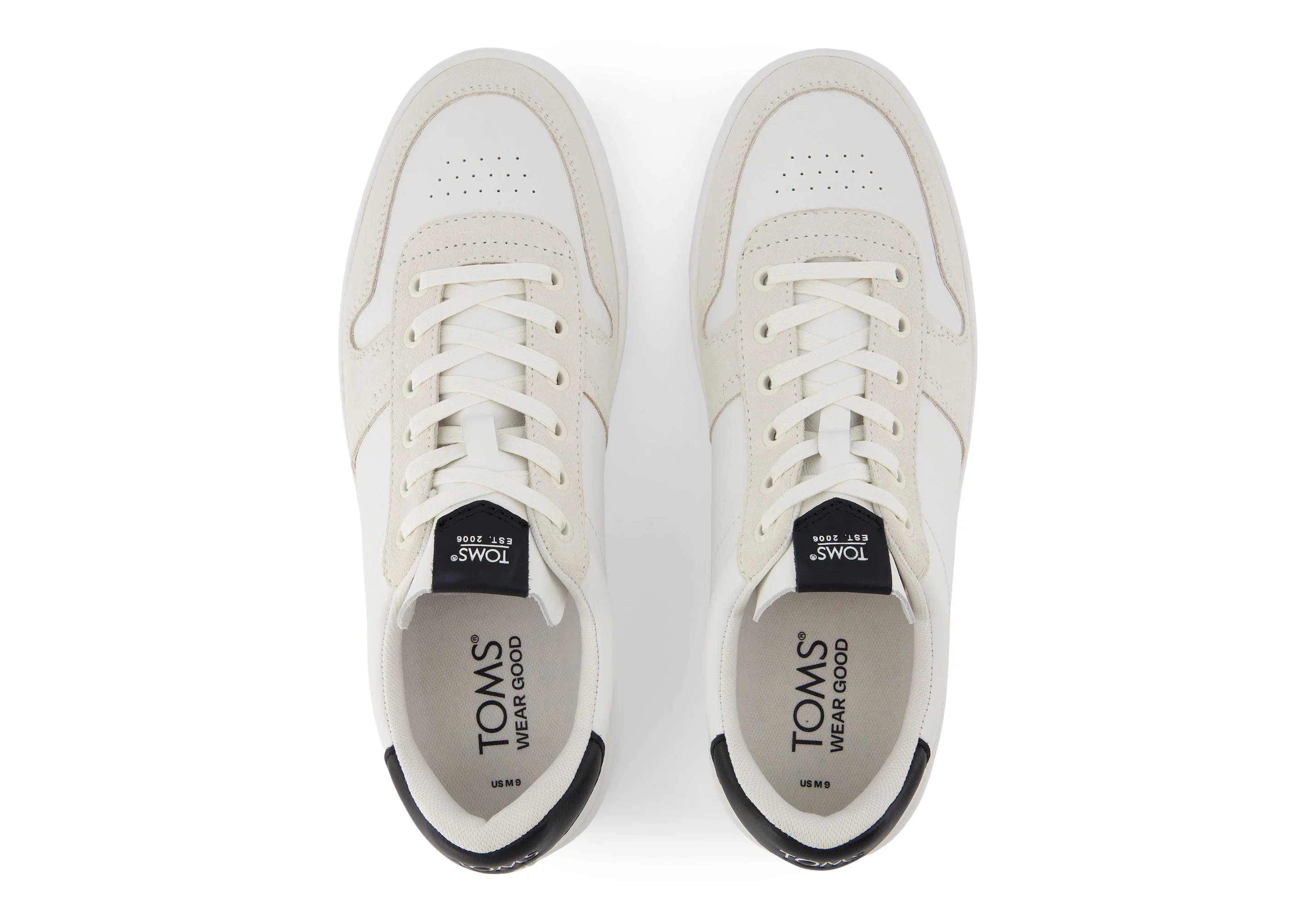 TRVL Lite Court Sneaker - White/Black Leather/Suede - Image 5