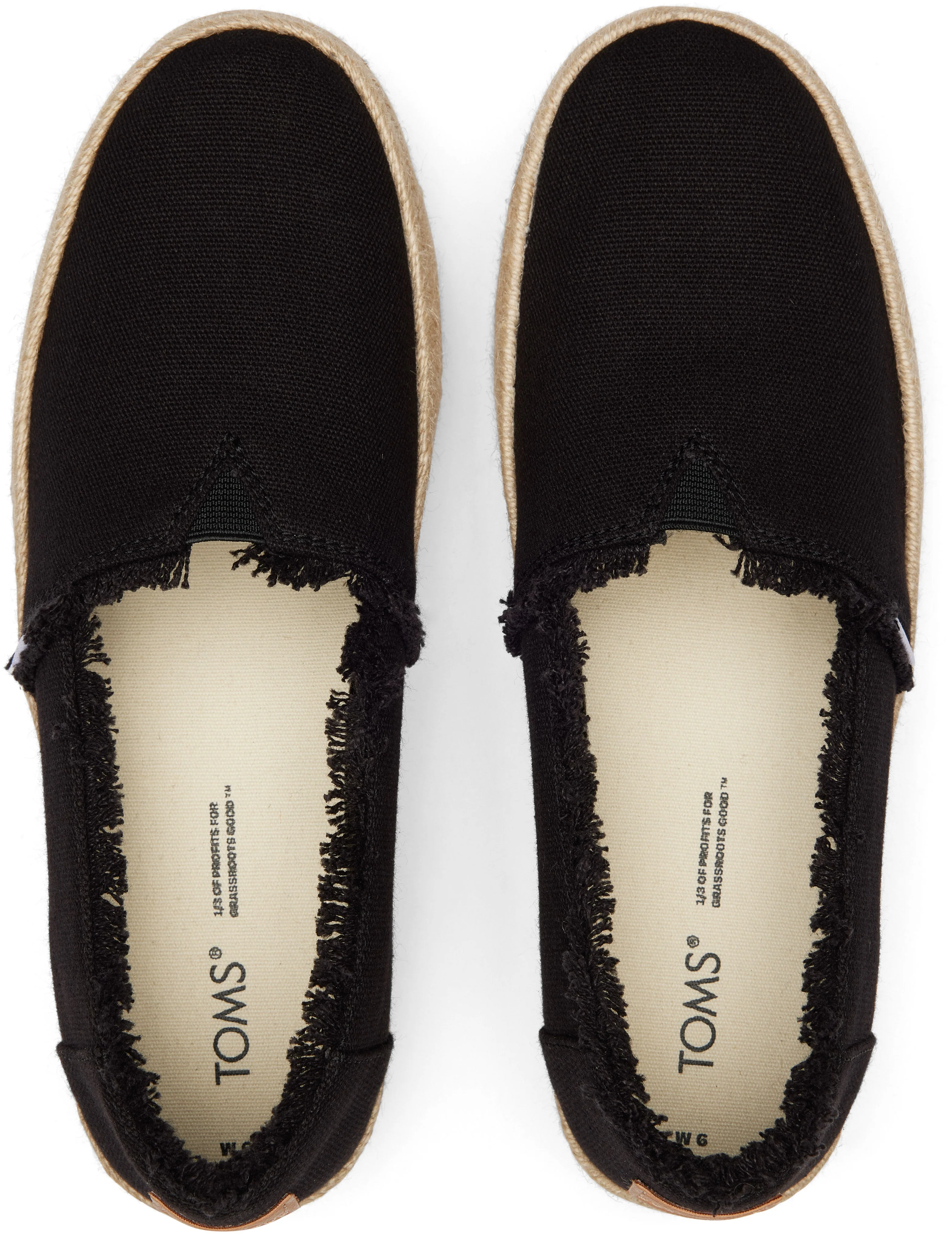 Valencia Platform Espadrille - Black Canvas - Image 4