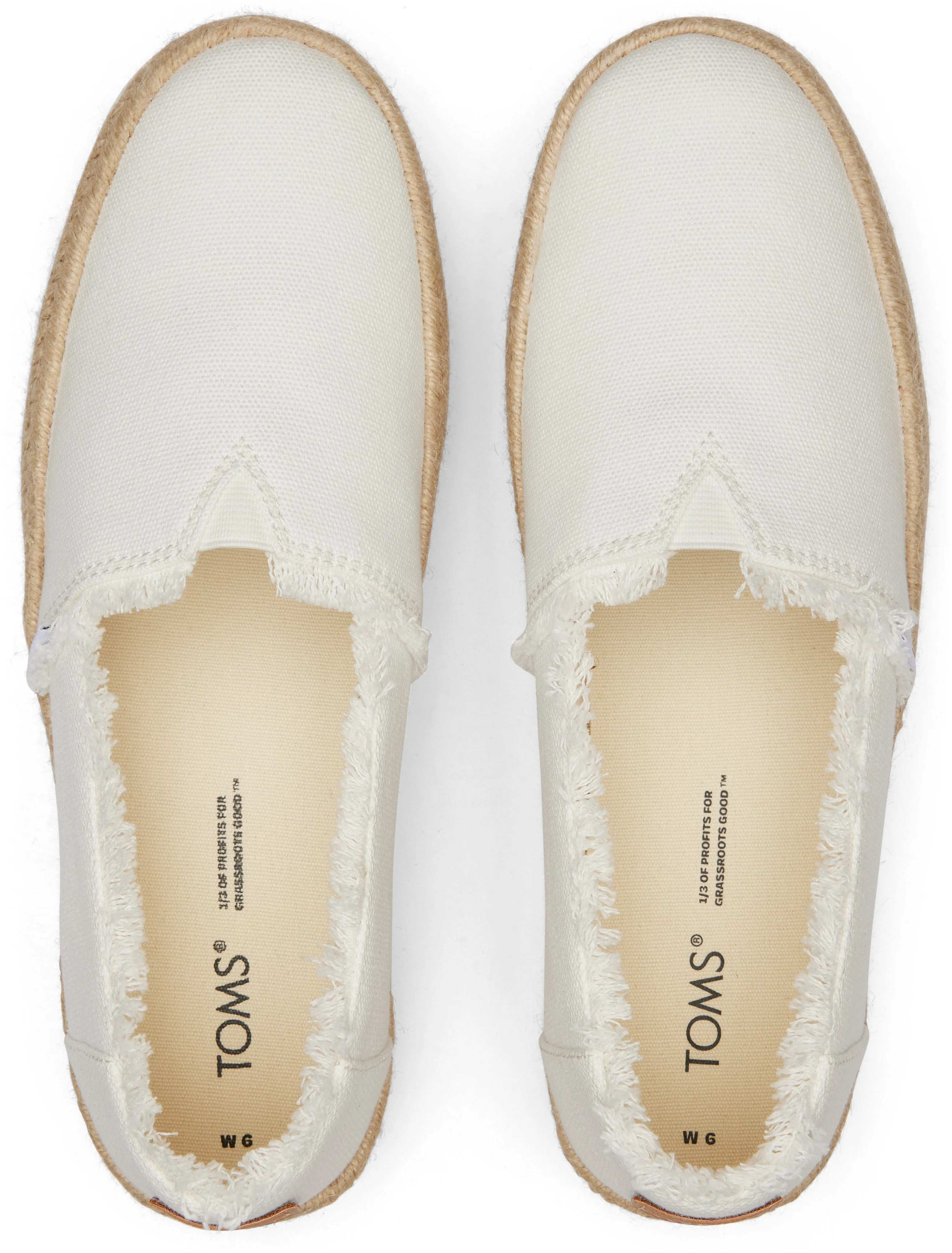 Valencia Platform Espadrille - White Canvas - Image 5
